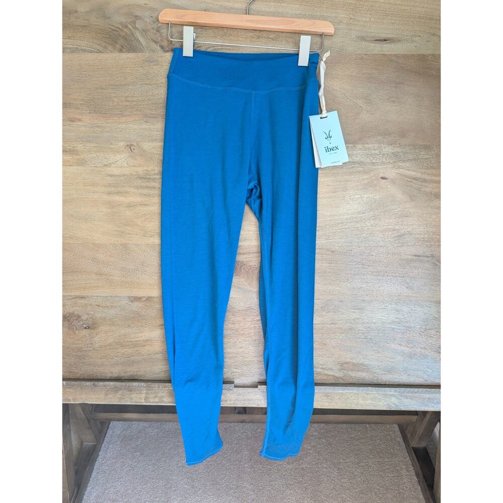 Ibex Woolies Pro Tech Leggings Womens XS Blue Merino Baselayer High Waisted NWT